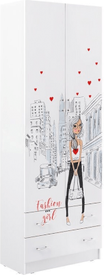 Шкаф двухдверный Вега Girl (Миф)